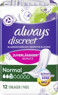 Always® Discreet Inkontinenz Blasenschwäche Normal -Berühmt Kosmetikladen MAM 10040997 SHOP IMAGE 1.8