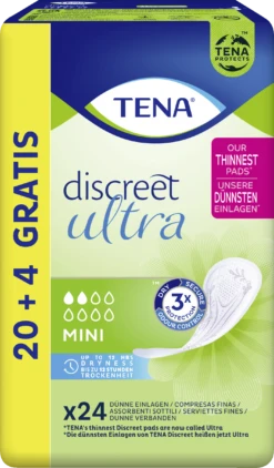 TENA Discreet Ultra Mini Einlagen 20+4