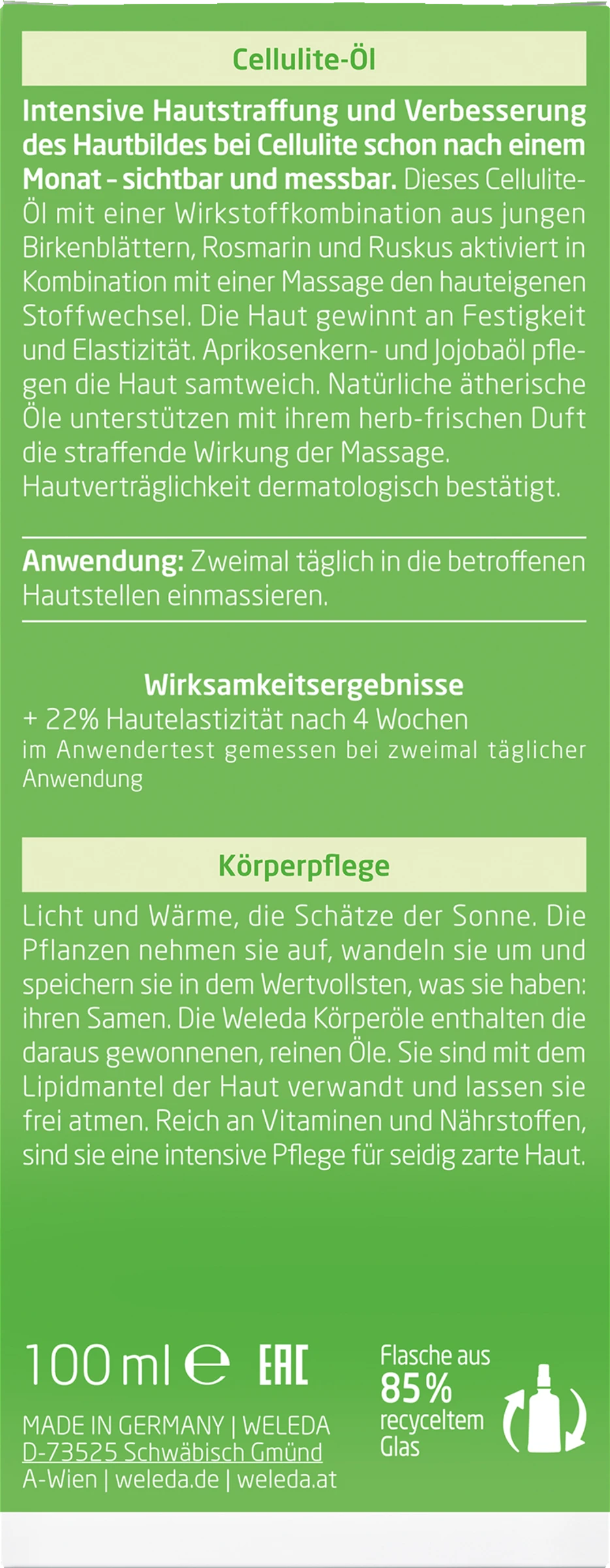 Weleda Birke Cellulite-Öl 4 Weleda Birke Cellulite-Öl – Bild 2