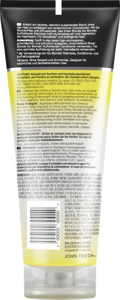 JOHN FRIEDA Go Blonder Aufhellendes Shampoo -Berühmt Kosmetikladen MAM 8041169 SHOP IMAGE 1.4