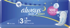 Always® Maxi Night PROFRESH Night Binden Ohne Flügel -Berühmt Kosmetikladen MAM 8306502 SHOP IMAGE 1.4