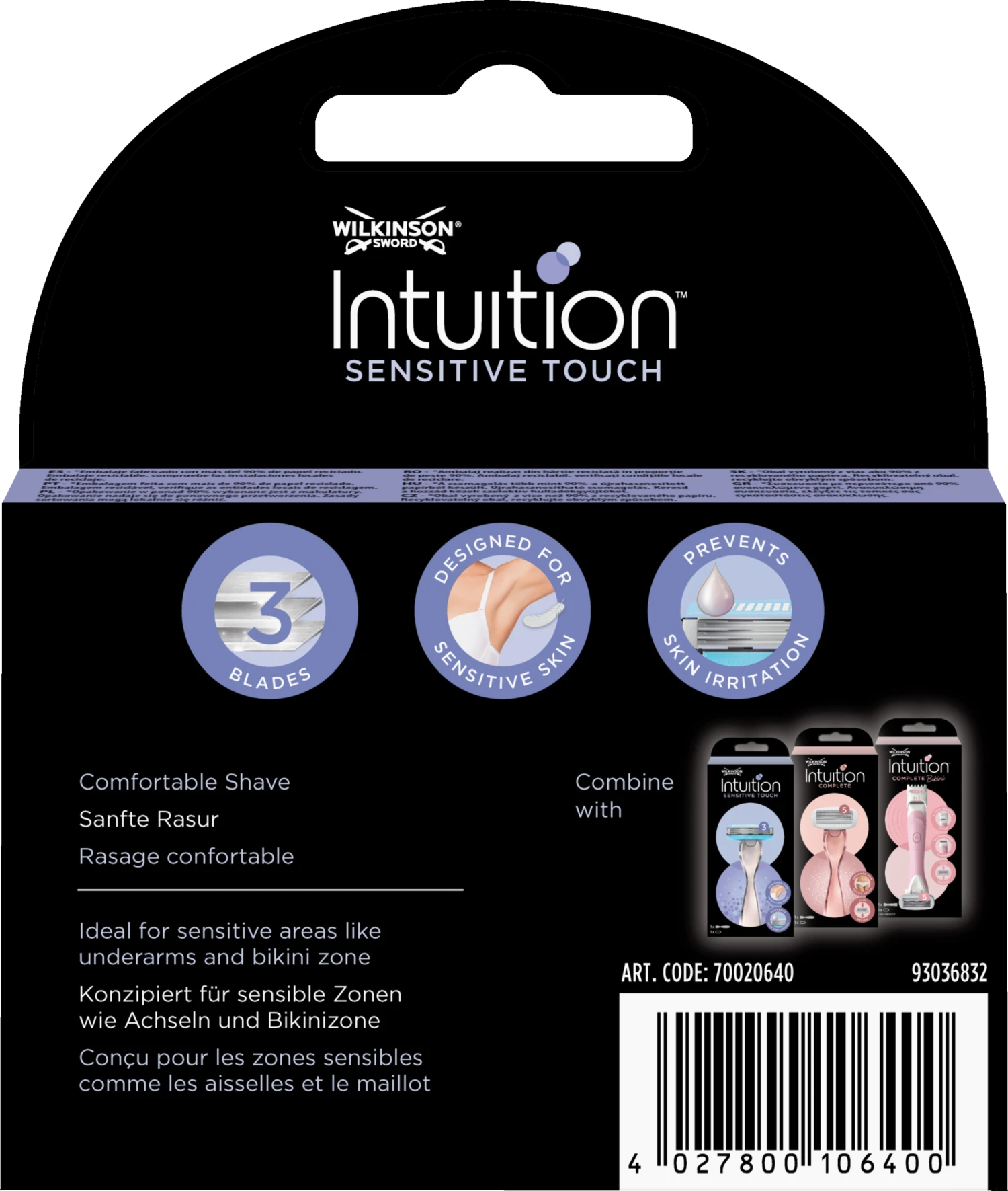 Intuition Sensitive Touch Rasierklingen 4 Intuition Sensitive Touch Rasierklingen – Bild 2