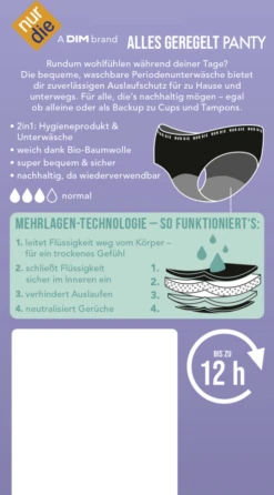 Periodenunterwäsche Panty Normal Schwarz Gr. M 40-42 8 Periodenunterwäsche Panty Normal Schwarz Gr. M 40-42 -Berühmt Kosmetikladen MAM 8684880 SHOP IMAGE 1.4