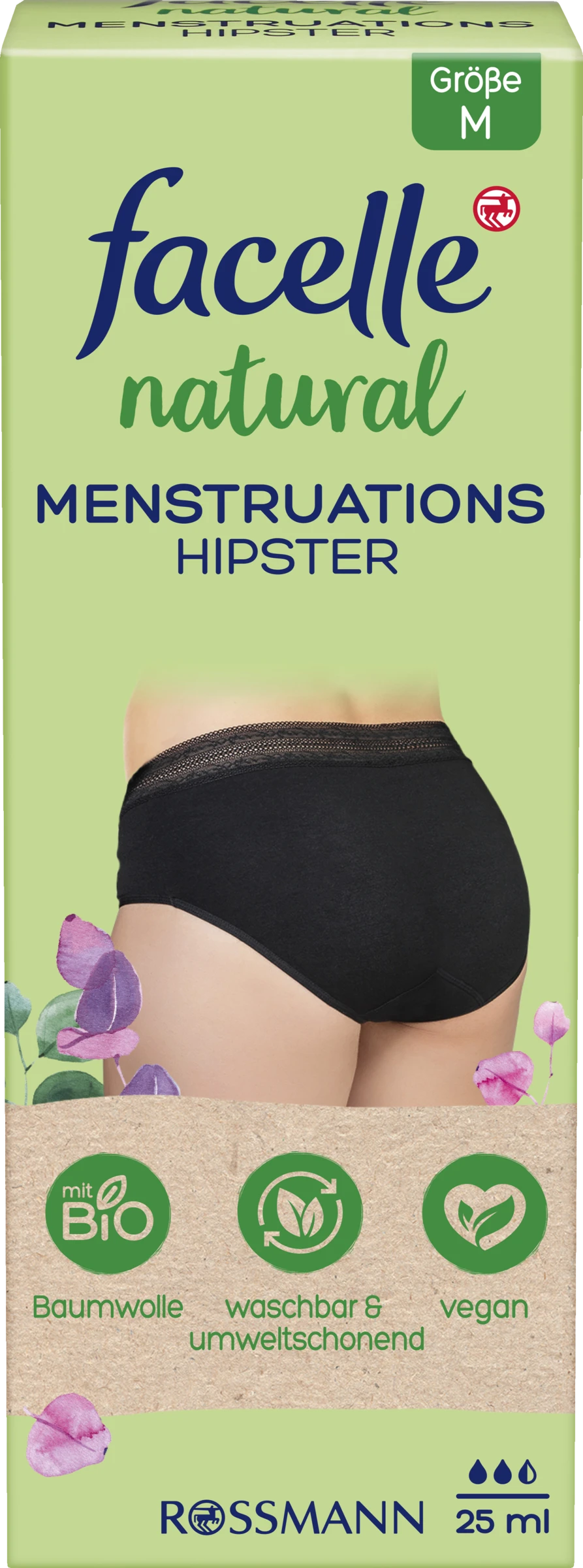 Natural Menstruations Hipster Gr. M Schwarz 3 Natural Menstruations Hipster Gr. M Schwarz